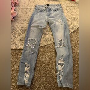 Flying Monkey Blue Boyfriend Distressed Jeans